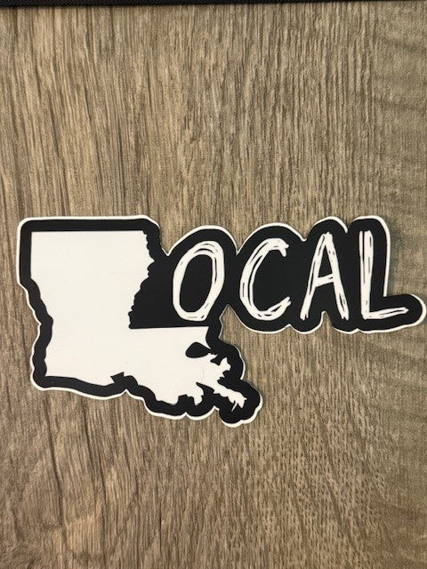 Decal - Louisiana locAL - White