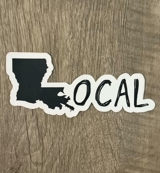 Decal - Louisiana locAL - Black